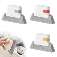 Virenlux Window Track Cleaner – Double-Sided Plastic Grooves Brush with Removable Sponge, Compatible with Home/Office/Car, Durable
