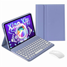 Slim Folio Keyboard Case with Wireless Mouse, Compatible with Lenovo Tab P12 Pro (TB-Q706F/Q706Z), 12.6"