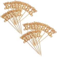 Bear Cupcake Toppers Baby Shower Decorations 50 pcs