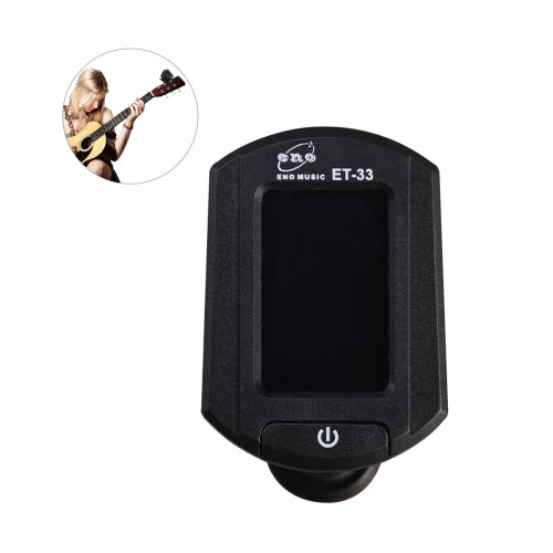 Howooi ENO ET-33Mini Ψηφιακός Χρωματικός Κουρδιστής LCD με Κλιπ για Κιθάρα, Μπάσο, Βιολί,