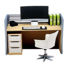 Puppenhausdekor 1: 12 Mini-Computertischmodelle, realistische Miniaturornamente, Set B