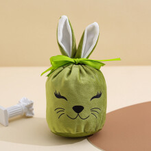 Easter Rabbit Bow Bag Cute Rabbit Ears Drawstring Bags Use for Easter Party EggHunt Stuffer Basket Holiday Decorations Party Supplies