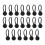 20pcs Cable Organizer Minimalist Silicone Cable Organizer for Data, Headphone, and Charging Cords Black 1