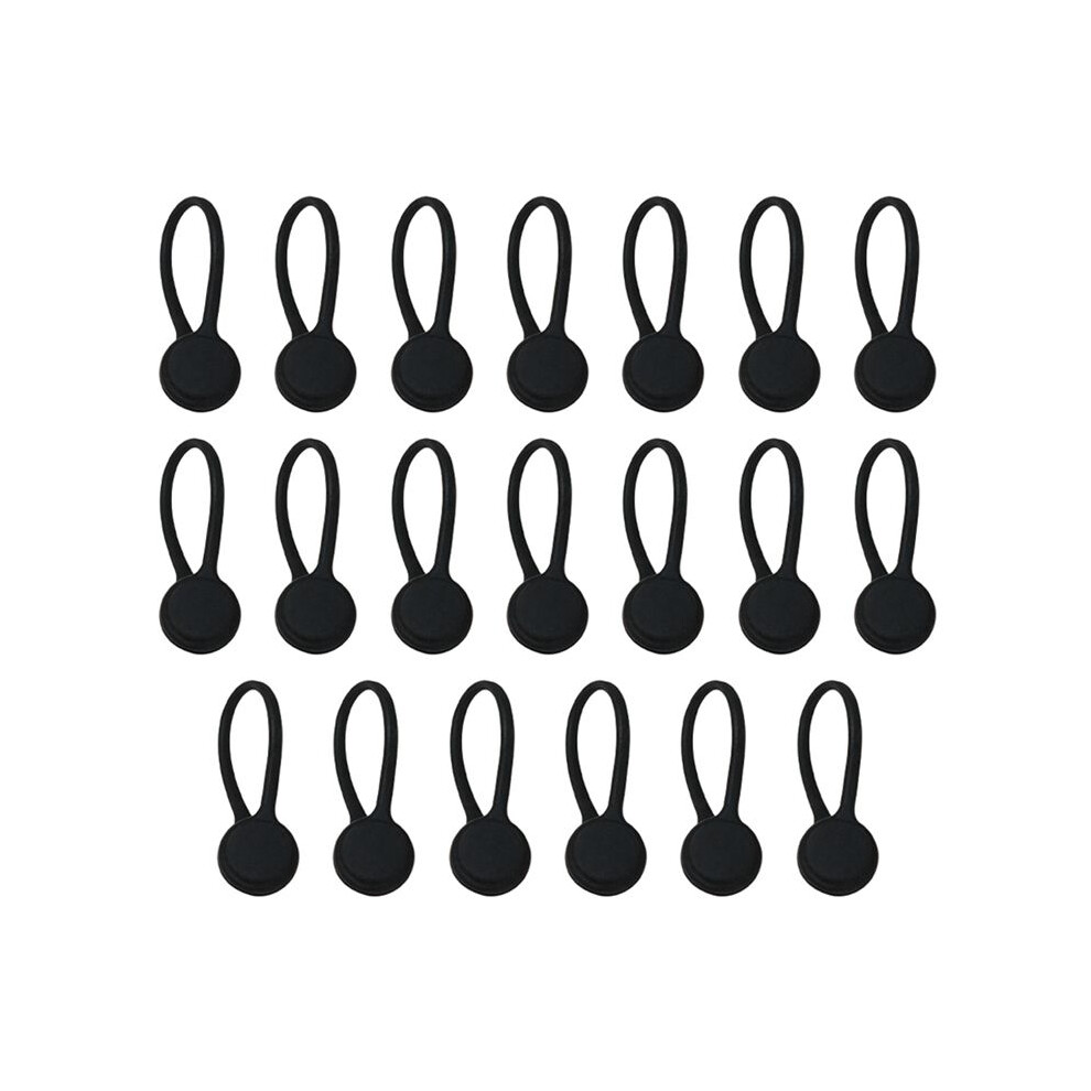 20Pcs Cable Organizer Minimalist Silicone Cable Organizer For Data, Headphone, And Charging Cords Black 4712942342730