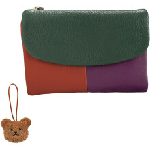 Precious Unisex Pebble Real Leather Wallet - Soft Small RFID Anti Theft and Waterproof Purse for Women and Men Daily Use