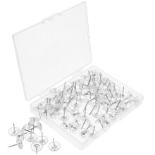 thumb tacks clear Thumbtacks Transparent Drawing Paper Fixing Home Use 100Pcs
