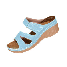 Light Blue Women's Wedge Sandals Peep Toe Platform 1 Pair