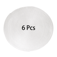 ACDANC Placemats Set of 6 White 15 inch Heat and Dirt
