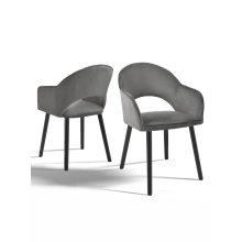 (Dark Grey, Set of 2) Goeurvant Dining Chairs