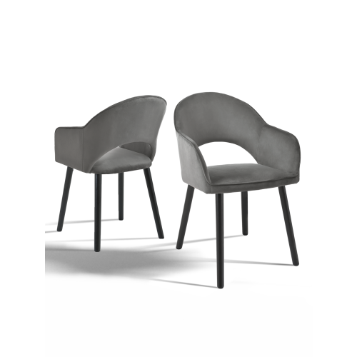 (Dark Grey, Set of 2) Goeurvant Dining Chairs