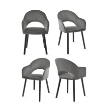 (Dark Grey, Set of 4) Goeurvant Dining Chairs