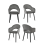 (Dark Grey, Set of 4) Goeurvant Dining Chairs 1