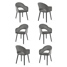 (Dark Grey, Set of 6) Goeurvant Dining Chairs