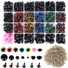 1040pcs Safety Eyes & Noses Set (6-12mm) with Washers, Compatible with Crochet Toys, Stuffed Animals, Doll Making