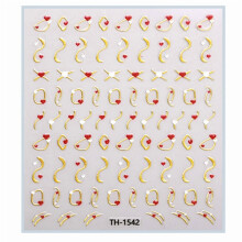 1 Sheet Festival Nail Stickers with Cute Lips Designs for Parties and Festivals