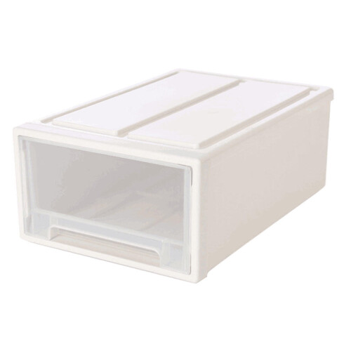 1Pc Stackable Transparent Storage Box Drawer-type Clothes Shoes Organizer