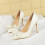 Women's Bow Leather Pointed Toe High Heel Pumps 1