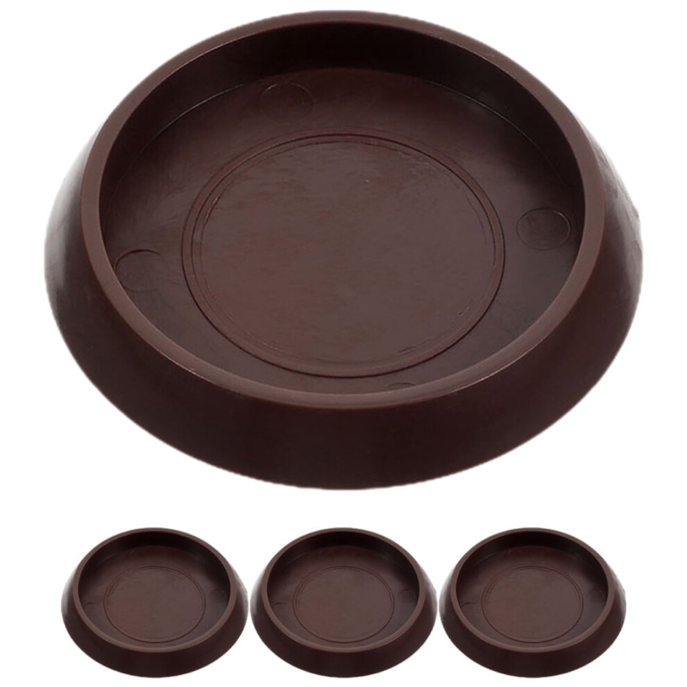 Bed Stoppers 4Pcs Rubber Furniture Caster Cups Anti Skid Leg Coaster Chair Floor Protectors(2.17"X2.17"X0.39") 9130661034500
