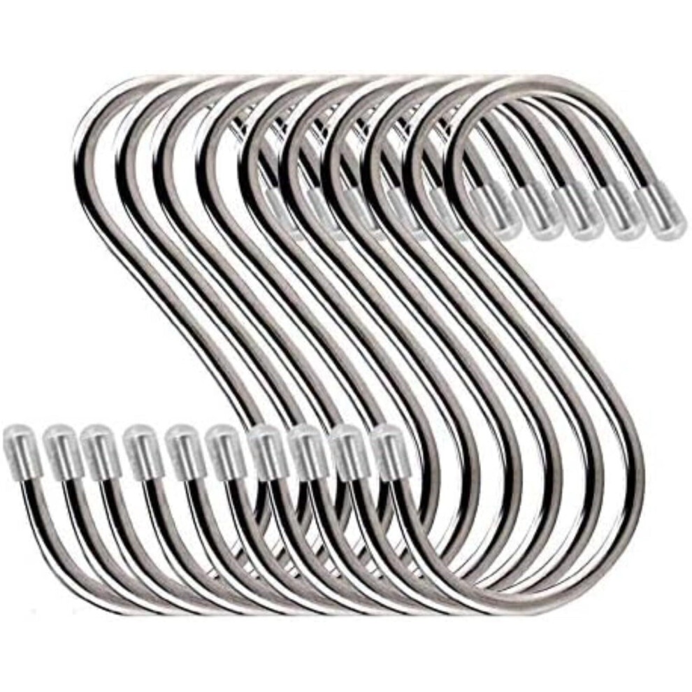 S-Shaped Hooks Stainless Steel Heavy-Duty Hanging Hooks 10 962029085829