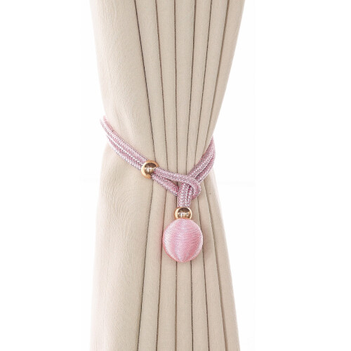 Curtain Tiebacks Heavy Duty Rope 2 Pack Pink