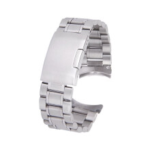 Watch Band Curved End Bands Silver Watchbands Strap 22mm Bracelet 20mm Stainless Steel Metal High Quality Clothing Man