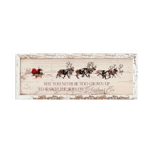 May You Never Be Too Grown Up to Search the Skies on Christmas Eve Poster – Canvas Art Print, Home Christmas Decoration (No Frame)