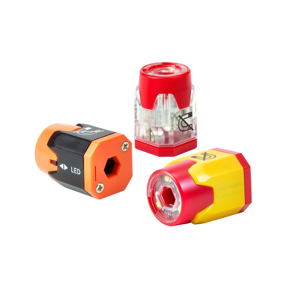 3Pieces Led Screwdriver Bit Magnetizer Ring, Abs Plastic Bit Magnetizer/Demagnetizer For 1/4 Shank Strong Magnetism 6033216067424