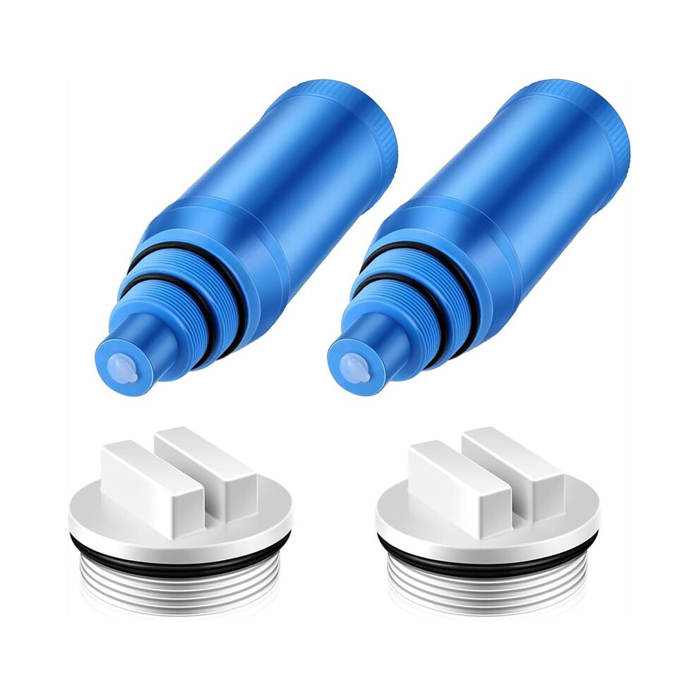 2Pcs 9 Inch Above Ground Pool Skimmer Guard With 2Pcs 1.5Inch Threaded Pool Spa Return Winterizing Plug 6033227330784