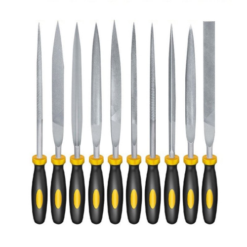 10PCS Bearing Steel File DIY 3D Printer Part 3D Model File Two-Tone Handle Assorted Files Small Files Tools