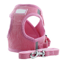 Dog Harness and Leash Set No Pull Adjustable Reflective Soft Mesh Vest Step In Harness for Small Dogs Puppies Cats Yorkie Chihuahua Pet Walking Gear