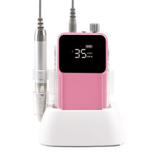 Rectangular Tabletop Cordless Nail Drill Machine 35000RPM Rechargeable Cordless Manicure Electric Nail Grinder EU Plug
