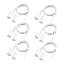 RC-33 NC Recessed Wired Security Window Door Contact Sensor Alarm Magnetic Recessed White - (6 Sets)