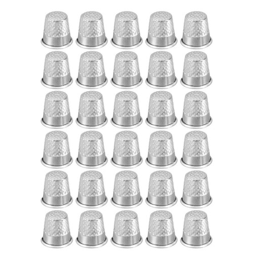 Sewing Thimble Finger Protector, 30 Pcs Metal Finger Shield Ring for Hand Sewing,  Accessories DIY Sewing Tools