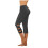 Women's High-Waisted Capri Pants Black Stretch Nylon 1