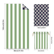 Digital Printed Striped Beach Towel