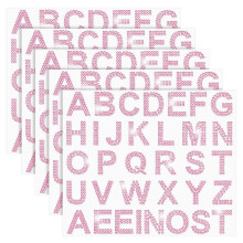 170 Pcs Silver Rhinestone Letter Stickers, 5 Sheets 34 Letters Glitter Bling Alphabet Letter Stickers