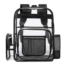 Transparante PVC-rugzak, doorzichtige stof, unisex draagtas, grote capaciteit, weerbestendige dagrugzak, waterdichte draagtas, opbergtas, werktas.