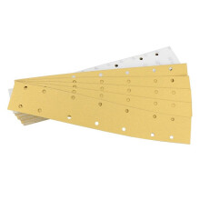 50PCS Rectangular Dry Sandpaper 14 Holes 70x420mm Car Sanding Polishing Sandpaper Air Sander Self-Adhesive Flocking