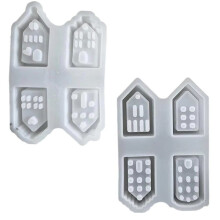 Silicone House Mold Holiday Celebration House Silicone Molds for Candle Making Plaster Casting House Mold