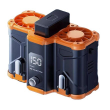 10000mAh Waist Mounted Fan with Dual Air Vents, Detachable Battery, Portable Clip High-Temperature Operation