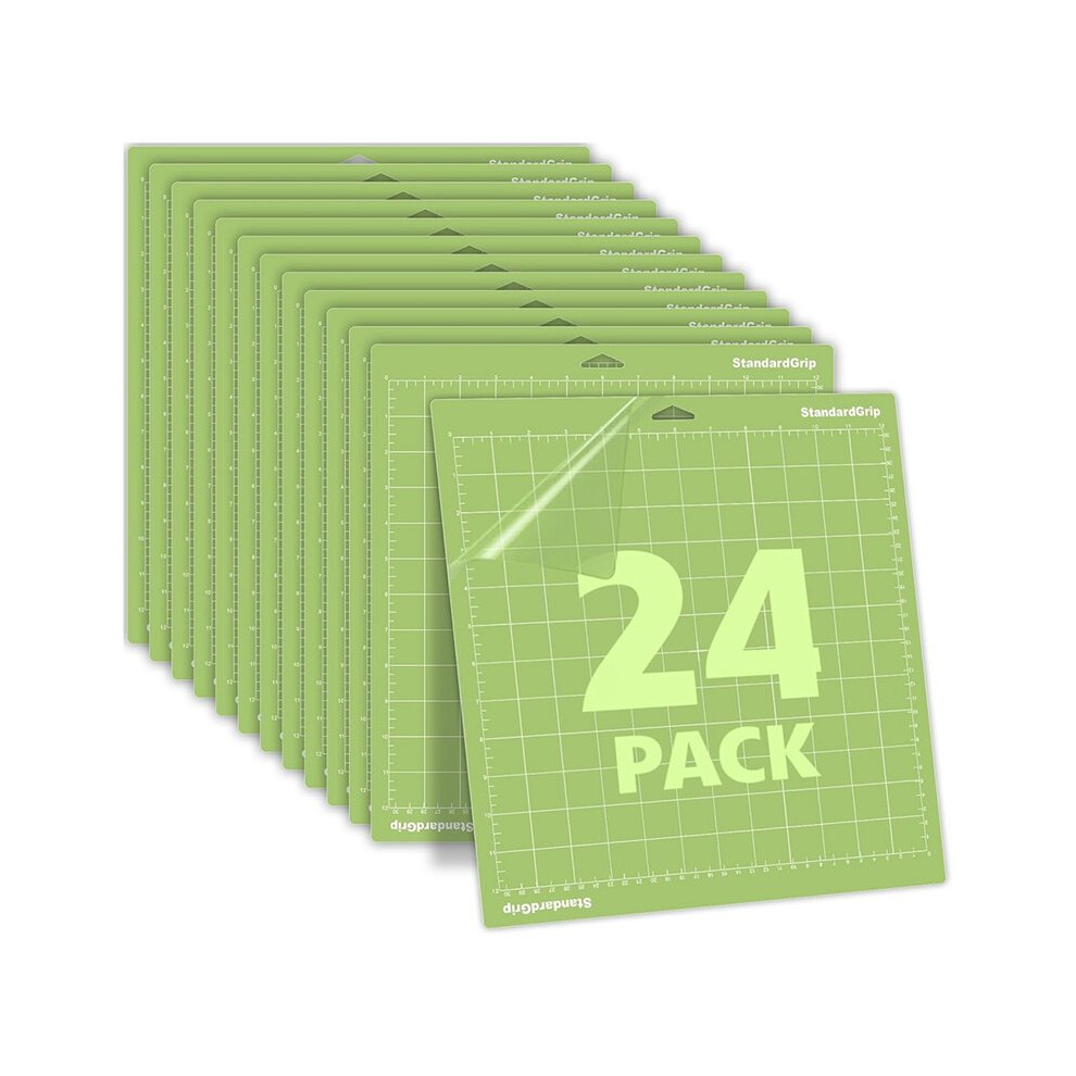 24-Pack 12X12 Inch Standard Grip Cutting Mats For Compatible With Multiple Models 6032894369653
