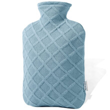 Flauschige Wärmflasche, Himmelblau, 2 l, BPA-frei