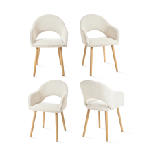 (Off-White, Set of 4) Goeurvant Dining Chairs