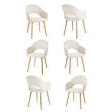 (Off-White, Set of 6) Goeurvant Dining Chairs