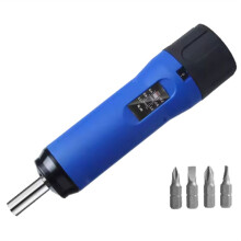 Digital Display Preset Adjustable Torque Screwdriver with 1/4In Drive 4Bits Included with Box Screw Torque Set 0.1-0.6NM