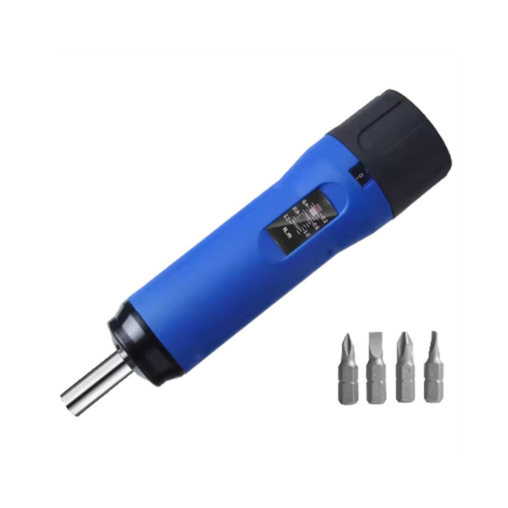 Digital Display Preset Adjustable Torque Screwdriver With 1/4In Drive 4Bits Included With Box Screw Torque Set 0.1-0.6Nm 6031015894579