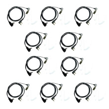 10-Pack Hörlurar med PTT-Mikrofon Kompatibel med UV-5R BF-888S BF-F8HP TK-2202 TK-2402 TK-3402 Walkie
