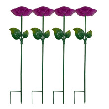4 Pcs Bee Watering Station Vivid Flower Butterfly Water Feeder Cup Bee Bird Bath Cups for Garden Yard Outdoor Decor