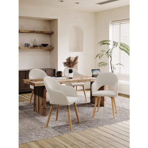 (Off-White, Set of 6) Goeurvant Dining Chairs 2