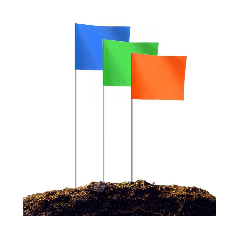 100Pack Marking Flags, Flags For Lawn, 15X4x5 Inch Landscape Flgs, Irrigation Flags, Lawn Flags,Yard Markers 4713241369107